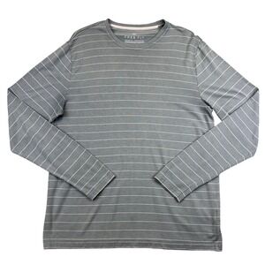 Free Fly Shirt Mens Large Blue Striped Bamboo Performance Long Sleeve Tee